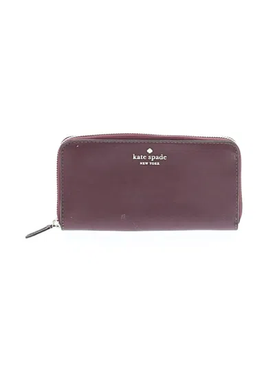 Pre-owned Kate Spade New York Leather Wallet In Burgundy