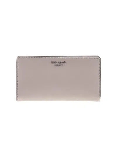 Pre-owned Kate Spade New York Leather Wallet In Gray