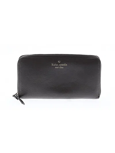 Pre-owned Kate Spade New York Leather Wallet In Gray