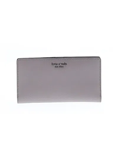 Pre-owned Kate Spade New York Leather Wallet In Gray