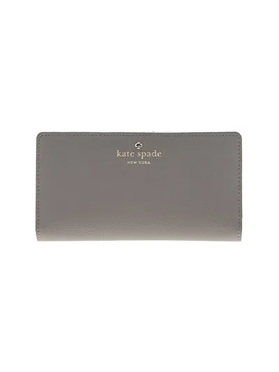 Pre-owned Kate Spade New York Leather Wallet In Gray