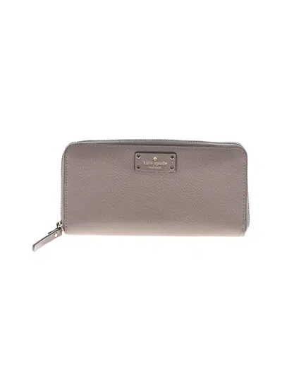 Pre-owned Kate Spade New York Leather Wallet In Gray