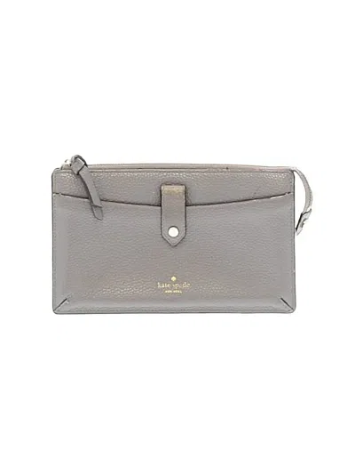 Pre-owned Kate Spade New York Leather Wallet In Gray