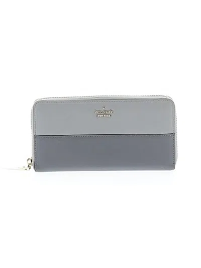 Pre-owned Kate Spade New York Leather Wallet In Gray
