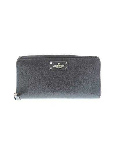 Pre-owned Kate Spade New York Leather Wallet In Gray