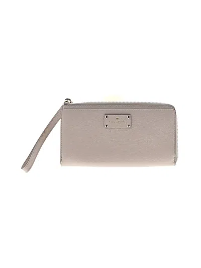 Pre-owned Kate Spade New York Leather Wallet In Gray