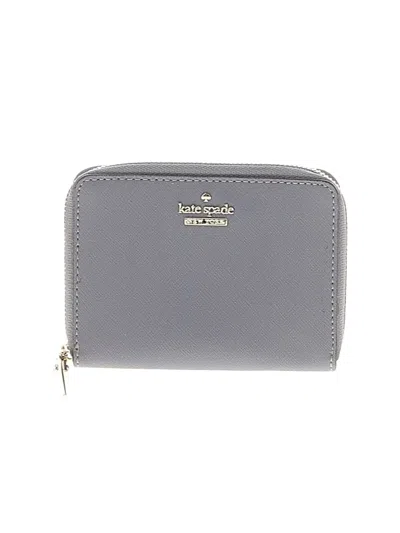 Pre-owned Kate Spade New York Leather Wallet In Gray