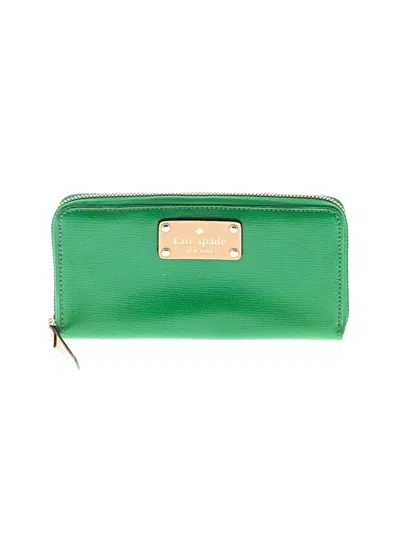 Pre-owned Kate Spade New York Leather Wallet In Green