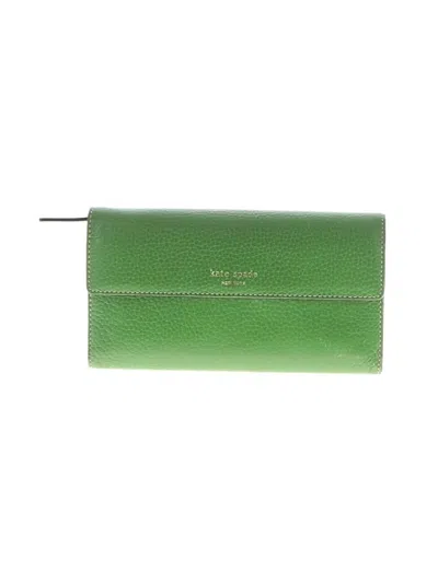Pre-owned Kate Spade New York Leather Wallet In Green