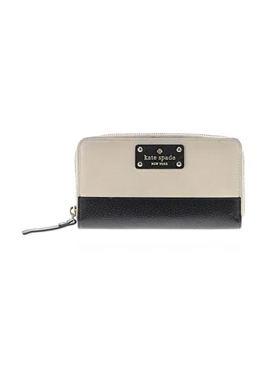 Pre-owned Kate Spade New York Leather Wallet In Ivory