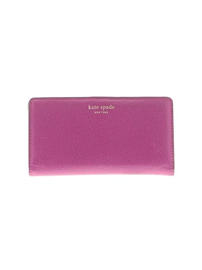 Pre-owned Kate Spade New York Leather Wallet In Pink