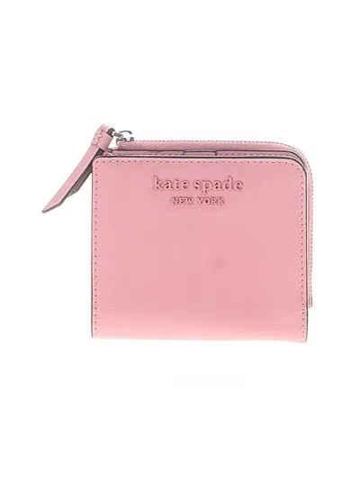 Pre-owned Kate Spade New York Leather Wallet In Pink