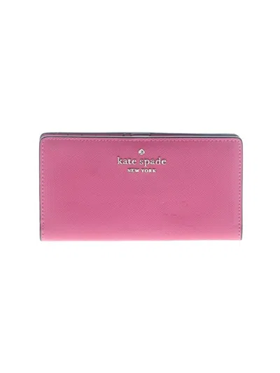 Pre-owned Kate Spade New York Leather Wallet In Pink