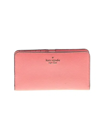 Pre-owned Kate Spade New York Leather Wallet In Pink