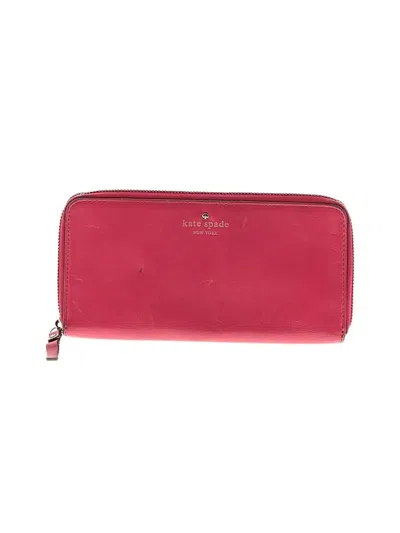 Pre-owned Kate Spade New York Leather Wallet In Pink