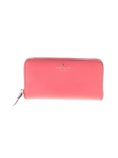 Pre-owned Kate Spade New York Leather Wallet In Pink