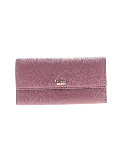 Pre-owned Kate Spade New York Leather Wallet In Purple