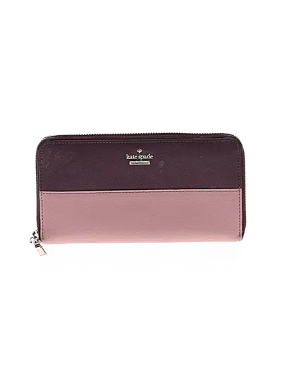 Pre-owned Kate Spade New York Leather Wallet In Purple