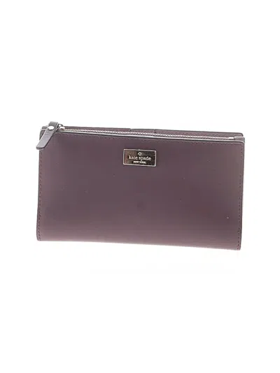 Pre-owned Kate Spade New York Leather Wallet In Purple