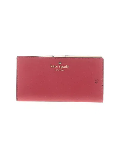 Pre-owned Kate Spade New York Leather Wallet In Red