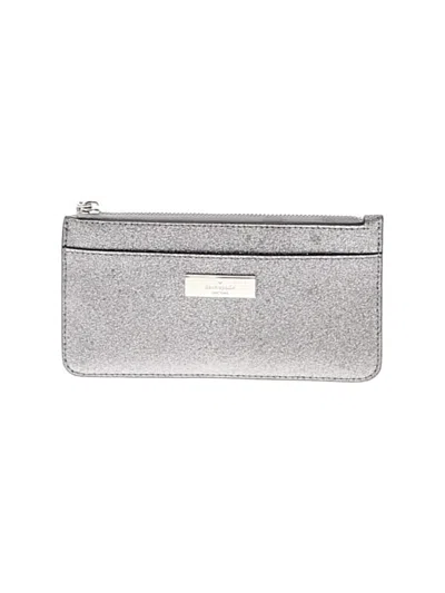 Pre-owned Kate Spade New York Leather Wallet In Silver