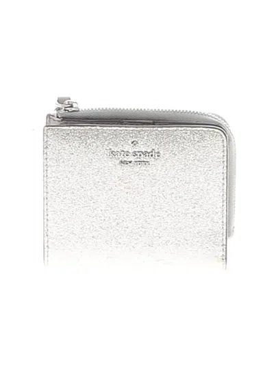 Pre-owned Kate Spade New York Leather Wallet In Silver