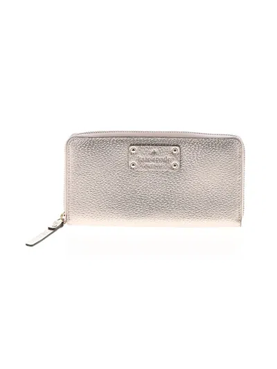 Pre-owned Kate Spade New York Leather Wallet In Silver