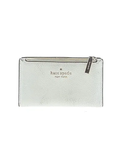 Pre-owned Kate Spade New York Leather Wallet In Silver