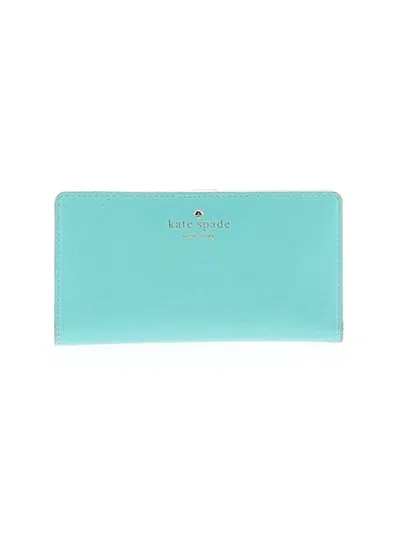 Pre-owned Kate Spade New York Leather Wallet In Teal