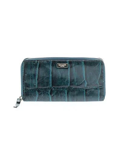 Pre-owned Kate Spade New York Leather Wallet In Teal