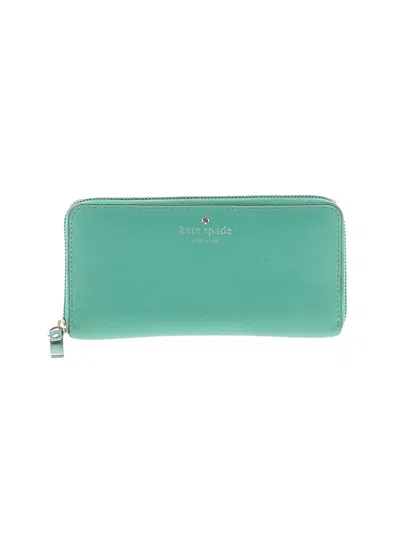 Pre-owned Kate Spade New York Leather Wallet In Teal