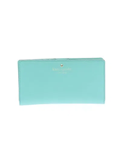 Pre-owned Kate Spade New York Leather Wallet In Teal