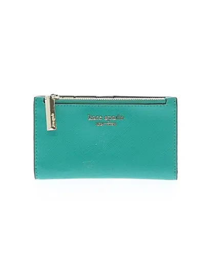 Pre-owned Kate Spade New York Leather Wallet In Teal