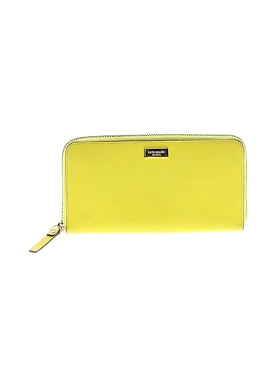 Pre-owned Kate Spade New York Leather Wallet In Yellow