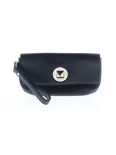 Pre-owned Kate Spade New York Leather Wristlet In Black