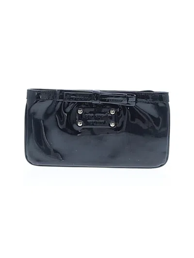Pre-owned Kate Spade New York Leather Wristlet In Black