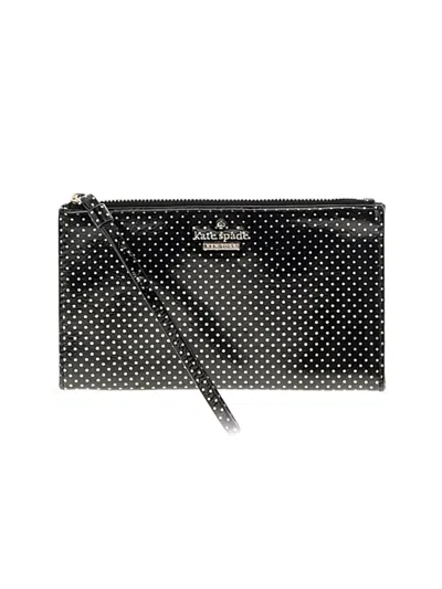 Pre-owned Kate Spade New York Leather Wristlet In Black
