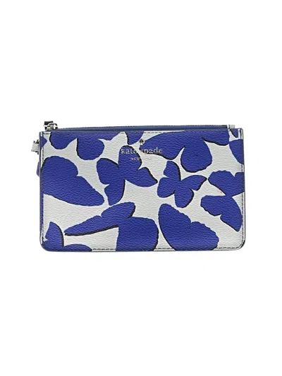 Pre-owned Kate Spade New York Leather Wristlet In Blue