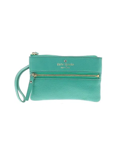 Pre-owned Kate Spade New York Leather Wristlet In Blue