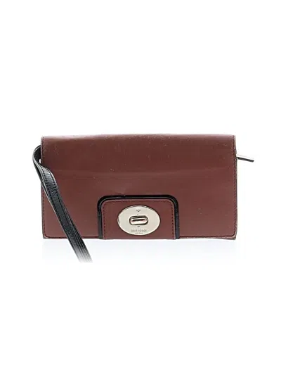 Pre-owned Kate Spade New York Leather Wristlet In Brown
