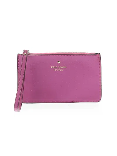 Pre-owned Kate Spade New York Leather Wristlet In Pink