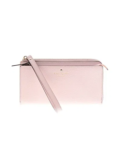 Pre-owned Kate Spade New York Leather Wristlet In Pink