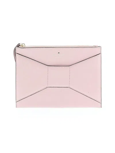 Pre-owned Kate Spade New York Leather Wristlet In Pink