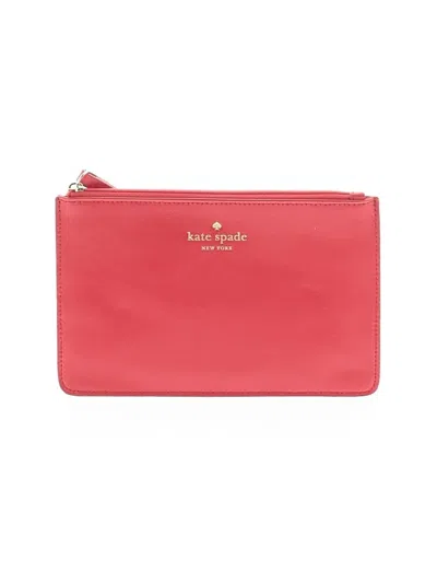 Pre-owned Kate Spade New York Leather Wristlet In Red