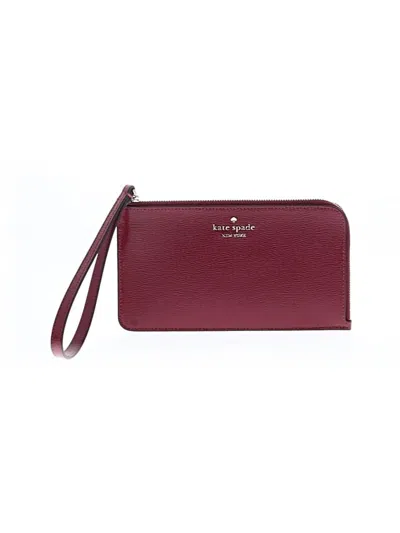 Pre-owned Kate Spade New York Leather Wristlet In Red