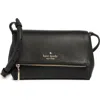 Kate Spade New York Leila Pebble Leather Mini Flap Bag In Black