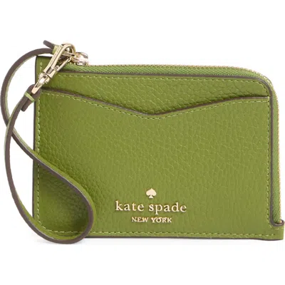 Kate Spade New York Leila Small Cardholder Wristlet In Green