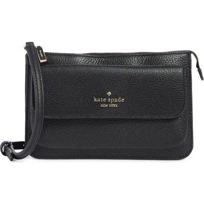 Kate Spade New York Leila Small Flap Crossbody Bag In Black