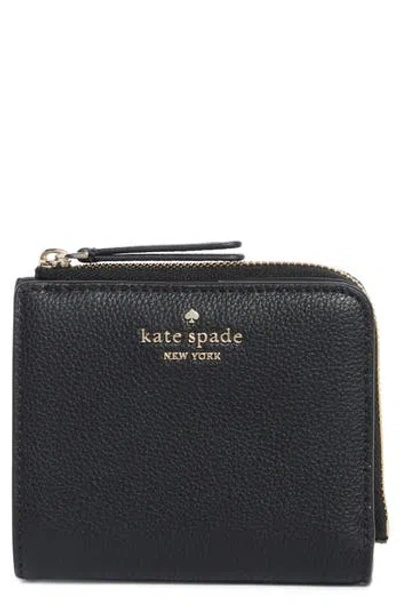 Kate Spade New York Leila Small Pebbled Leather Wallet In Black