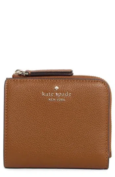 Kate Spade New York Leila Small Pebbled Leather Wallet In Brown